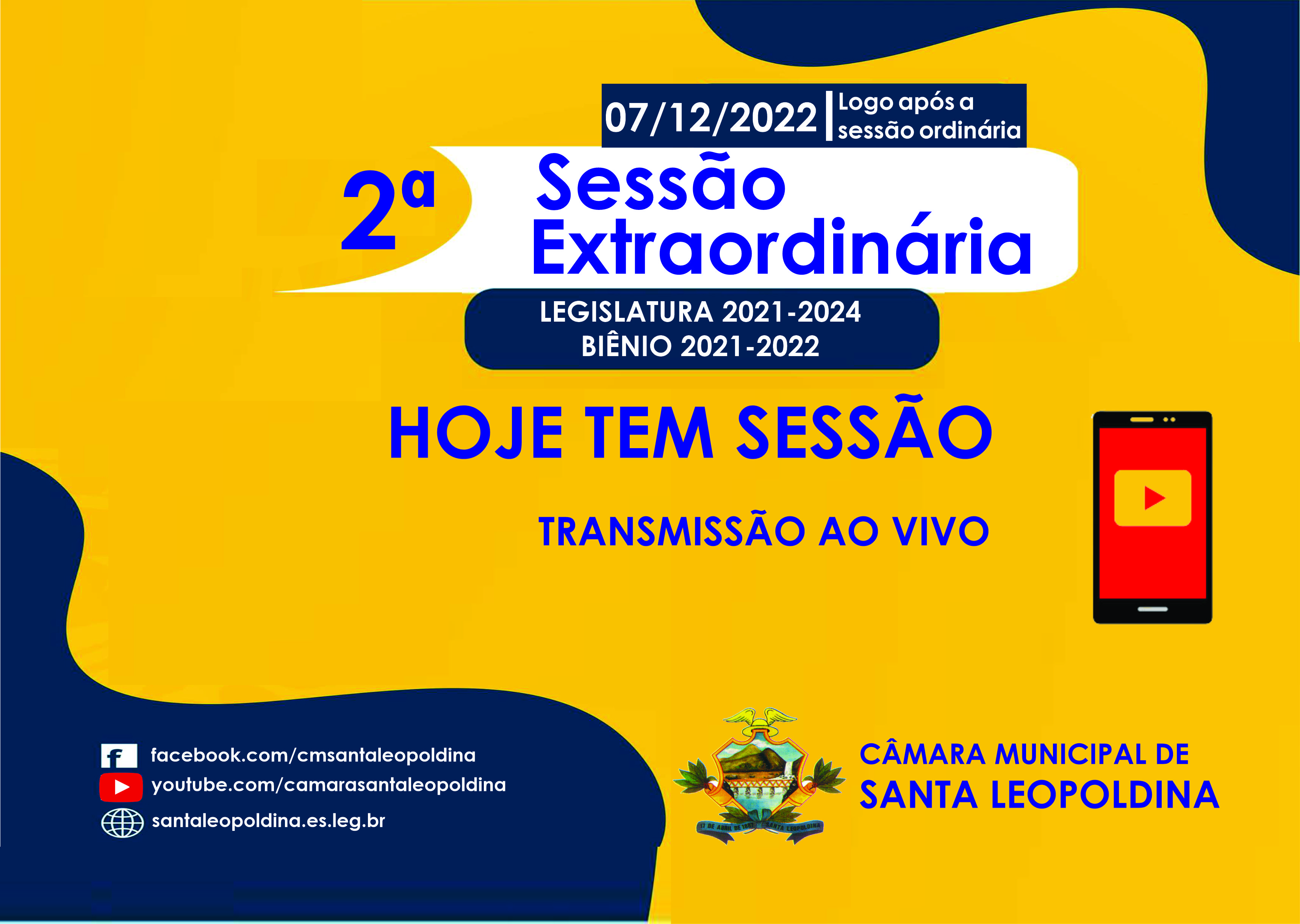 ASSISTA AO VIVO A SESSÃO EXTRAORDINÁRIA DA CÂMARA