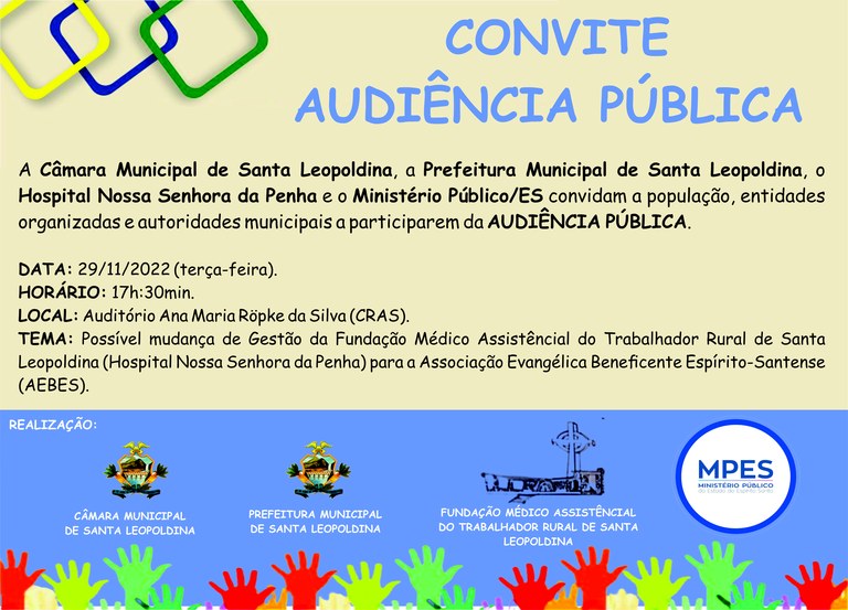 AUDIÊNCIA PÚBLICA!