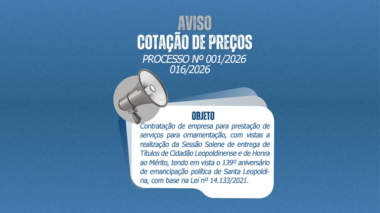 Aviso de Cotação de Preços 001/2026