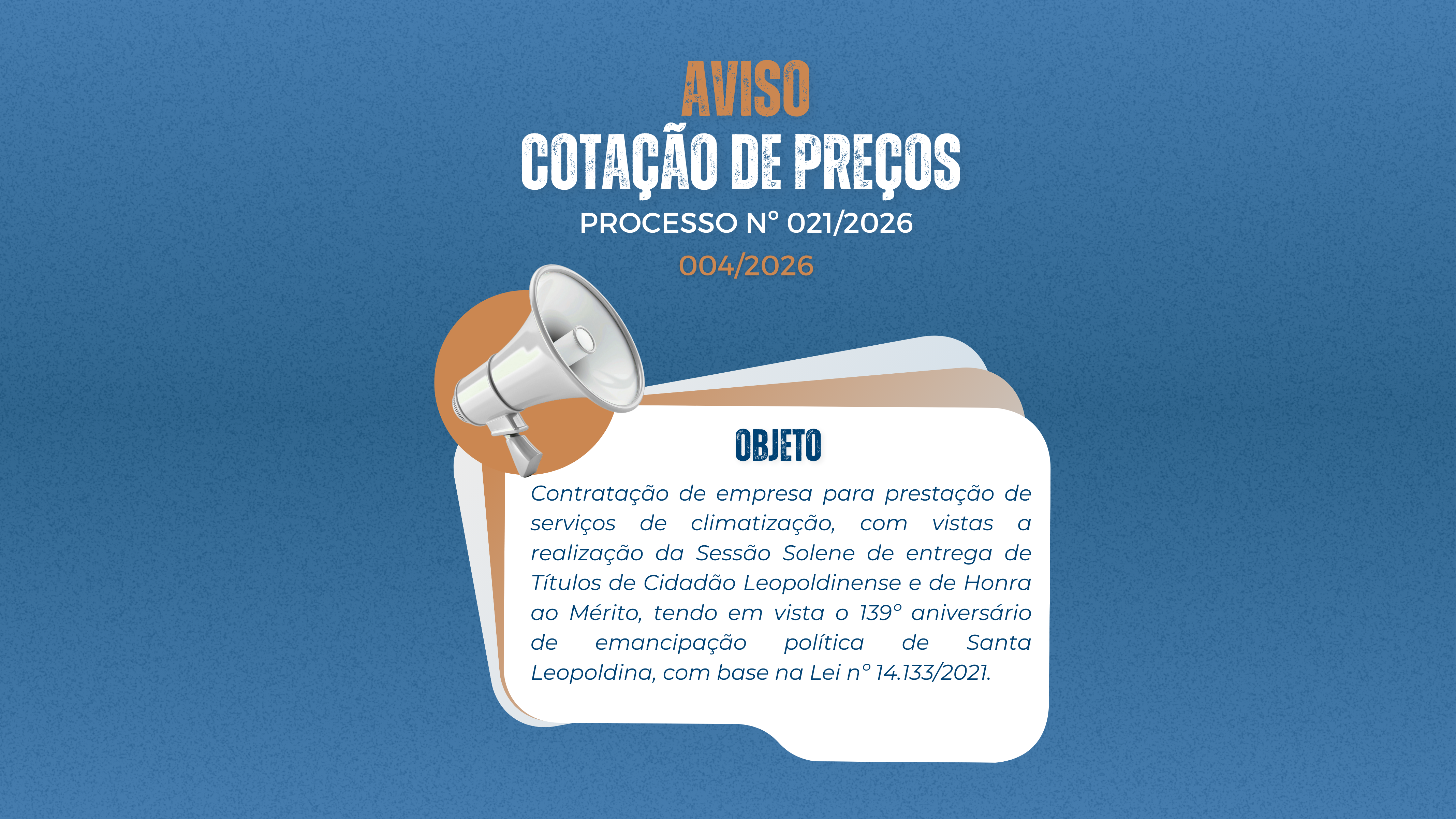 Aviso de Cotação de Preços 004/2026