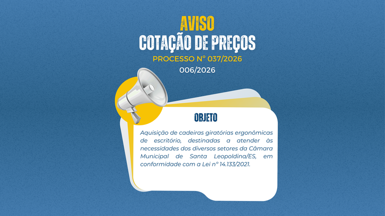 Aviso de Cotação de preços 006/2026