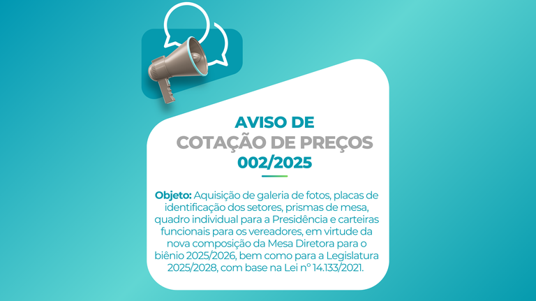 AVISO DE DISPENSA 002/2025