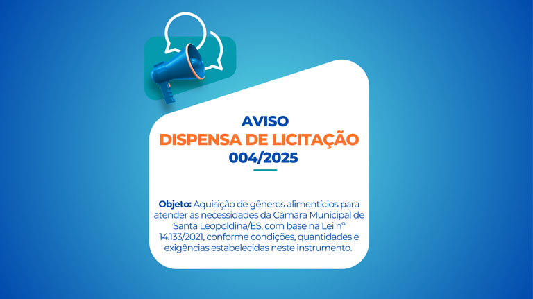 AVISO DE DISPENSA 004/2025
