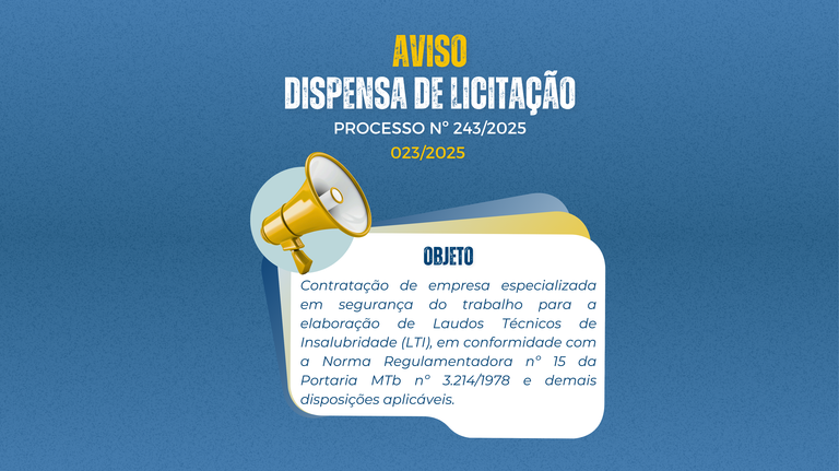Aviso de Dispensa 023/2025