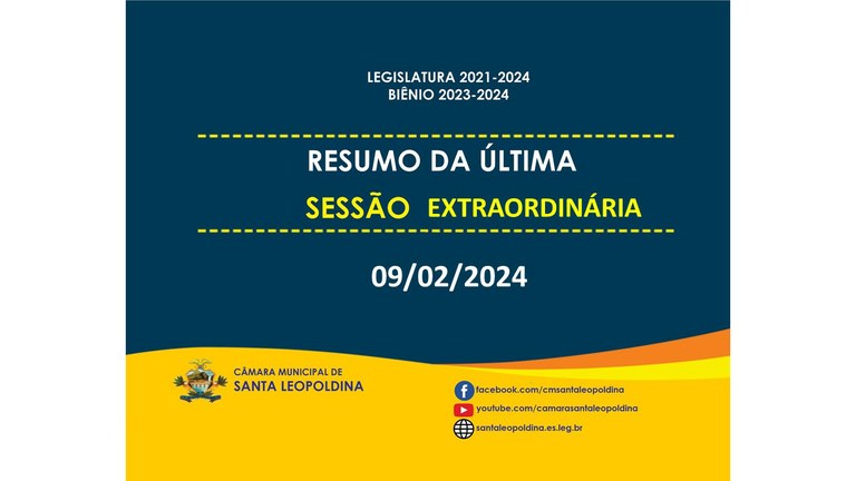 Confira as matérias deliberadas da última sessão Extraordinária!