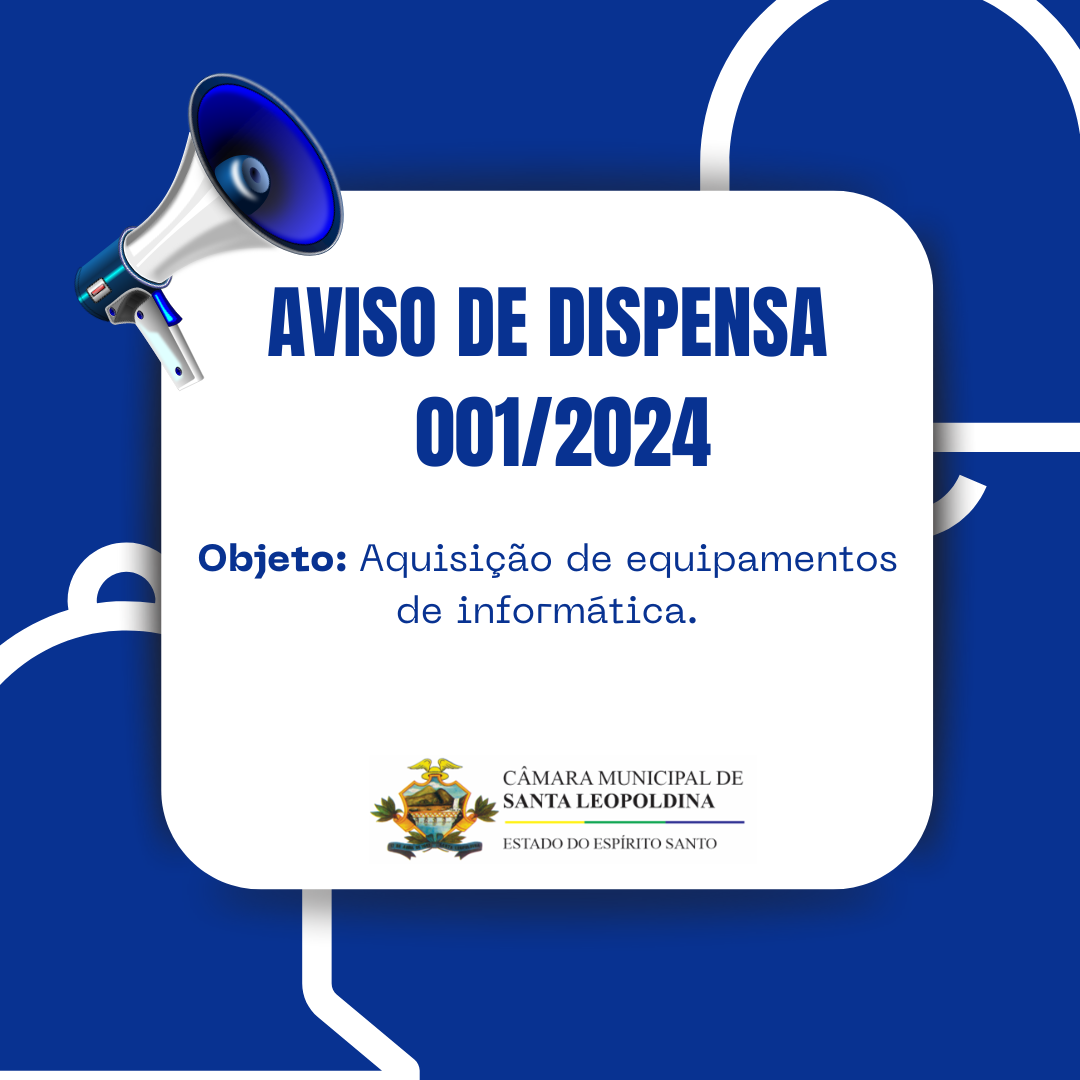 DISPENSA DE LICITAÇÃO 001/2024 