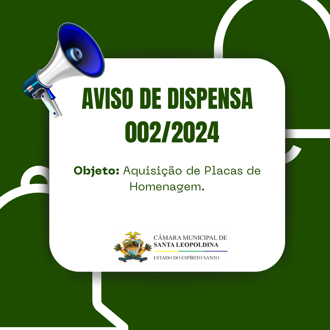 DISPENSA DE LICITAÇÃO 002/2024