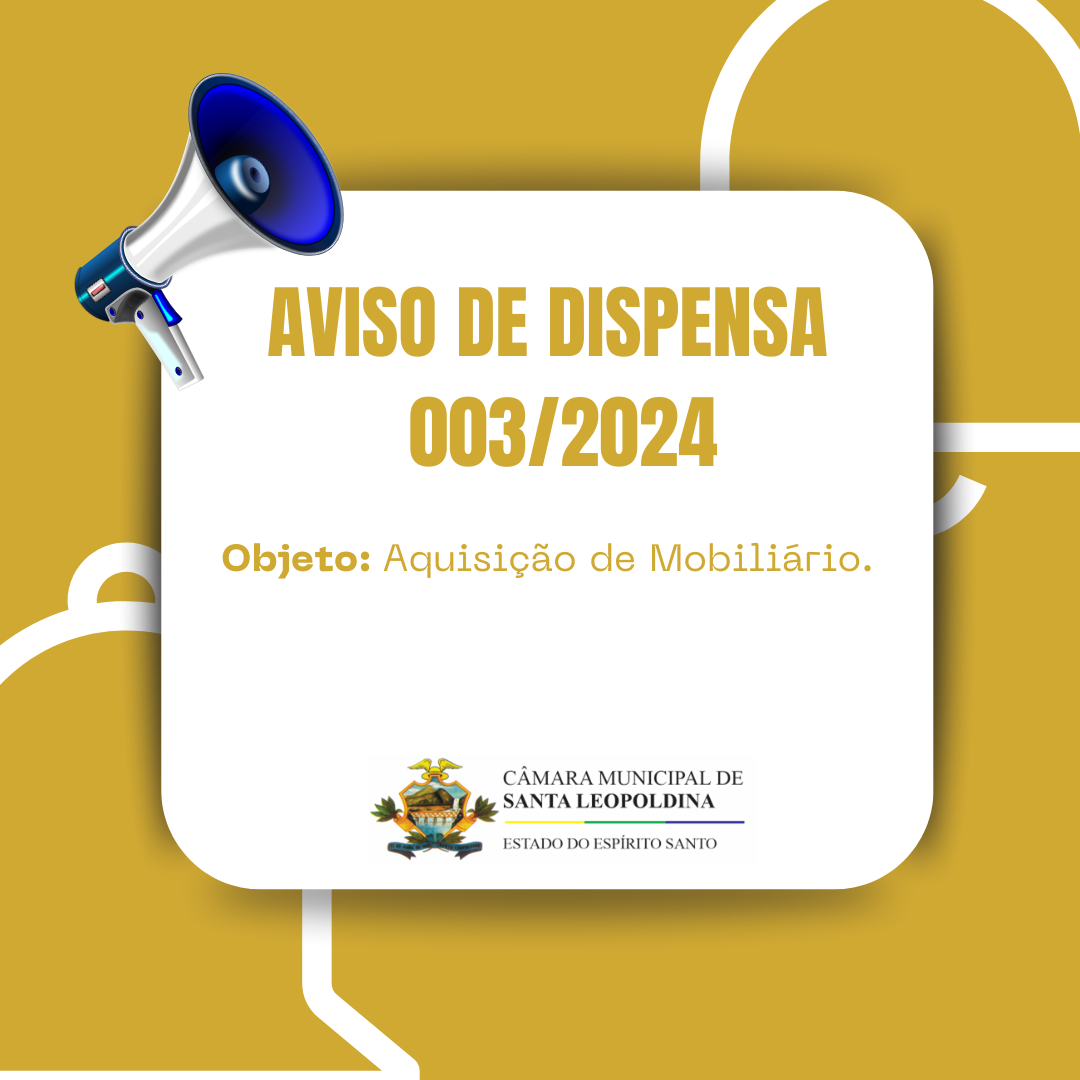 DISPENSA DE LICITAÇÃO 003/2024