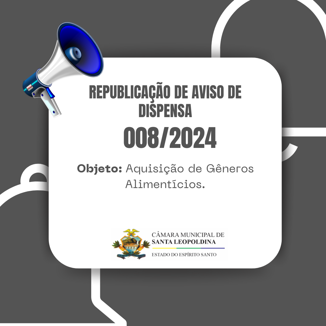 DISPENSA DE LICITAÇÃO 008/2024