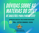 DÚVIDAS SOBRE AS MATÉRIAS DO SITE?