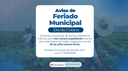 Feriado Municipal 25 julho