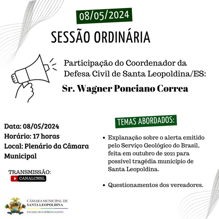 PARTICIPAÇÃO DO COORDENADOR DA DEFESA CIVIL