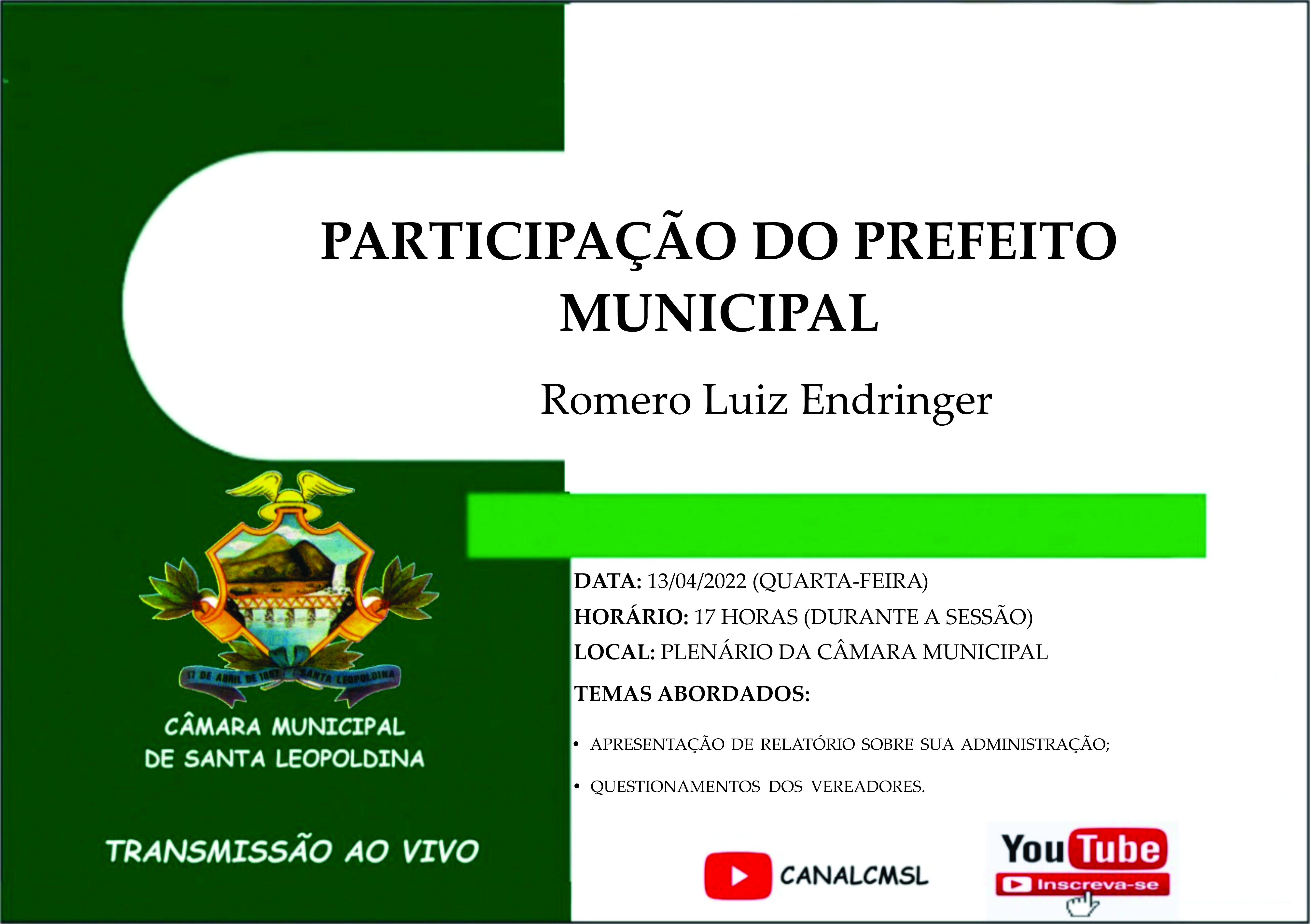 Participação do Prefeito Municipal