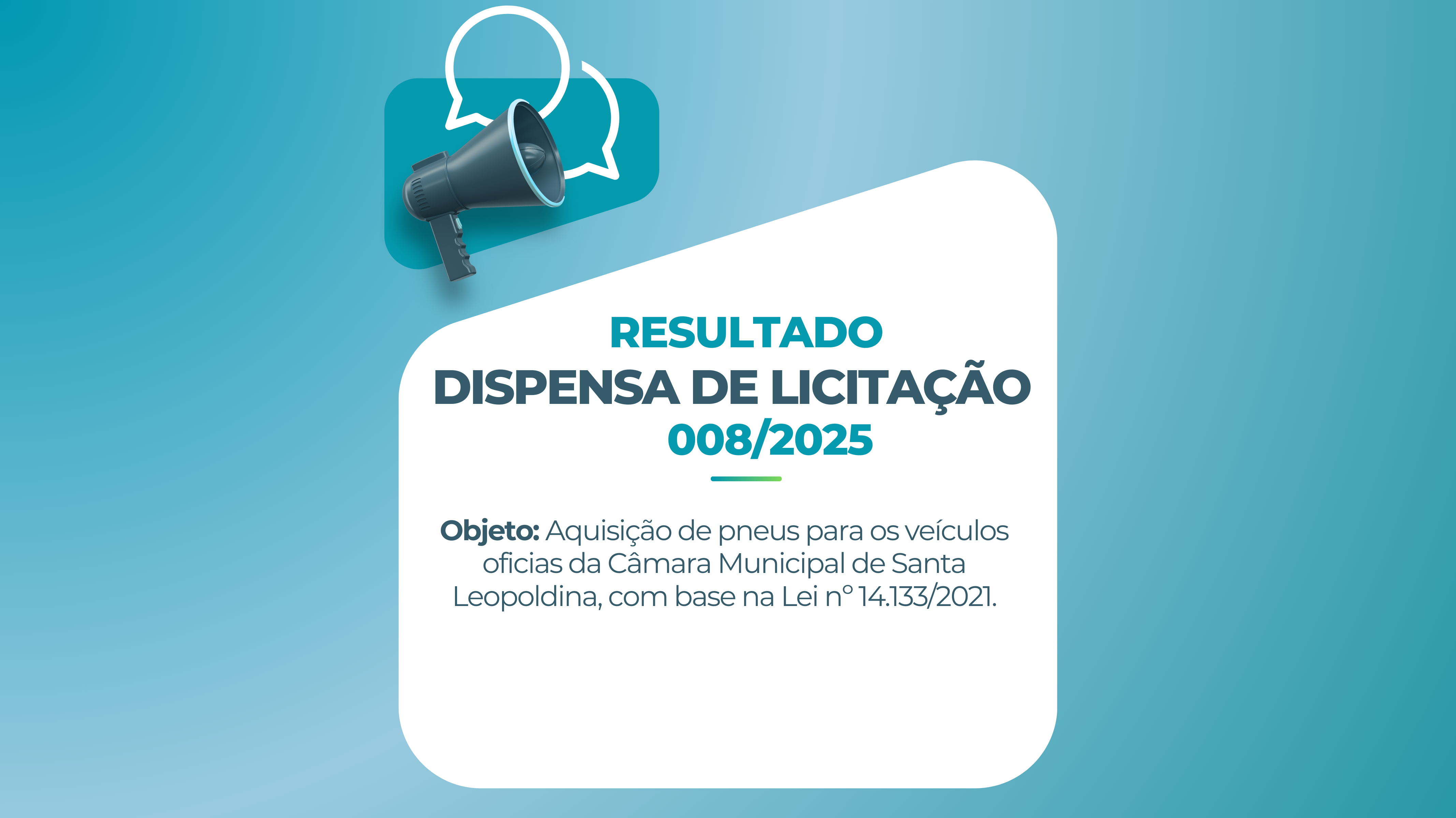 RESULTADO DE DISPENSA 008/2025 