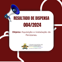RESULTADO DE DISPENSA 004/2024