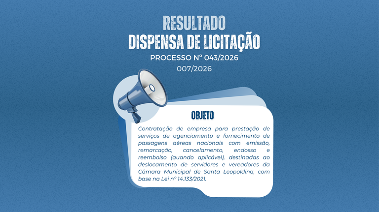 Resultado de Dispensa 007/2026