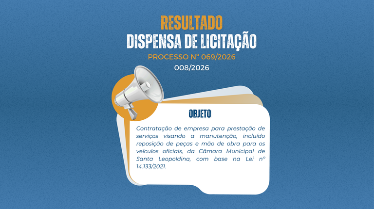 Resultado de Dispensa 008/2026