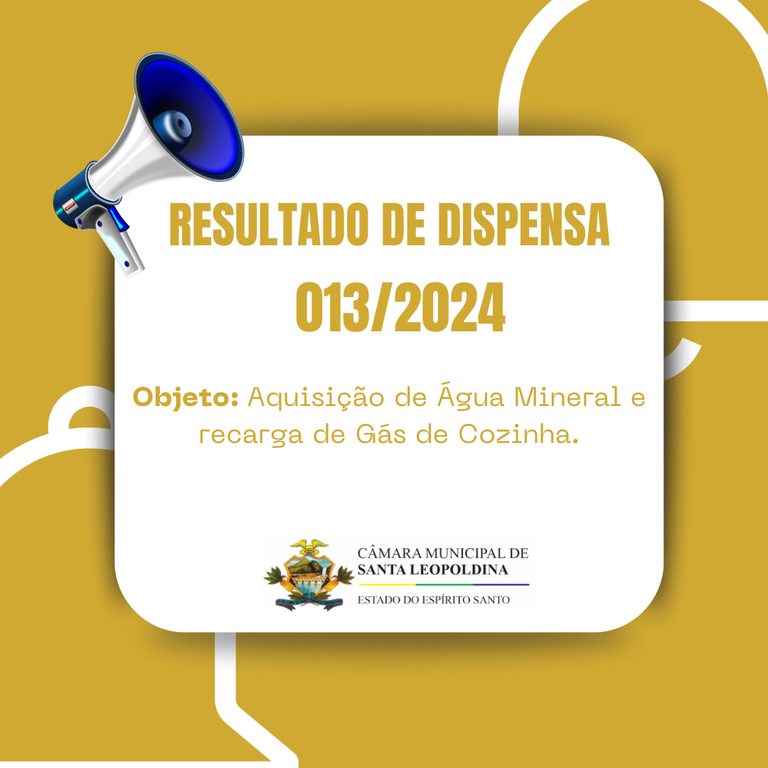 RESULTADO DE DISPENSA 013/2024 