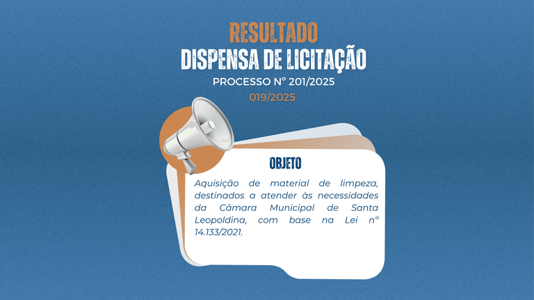 Resultado de Dispensa 019/2025