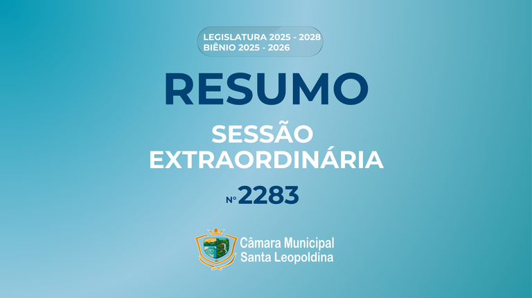 Resumo Sessão Extraordinária 2283º