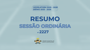 Resumo Sessão Ordinária 2227ª