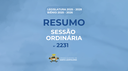 Resumo Sessão Ordinária 2231ª