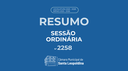 Resumo Sessão Ordinária 2258º
