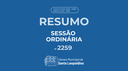 Resumo Sessão Ordinária 2259º