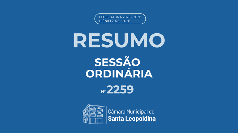 Resumo Sessão Ordinária 2259º