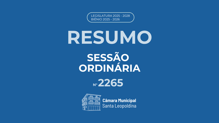 Resumo Sessão Ordinária 2265º