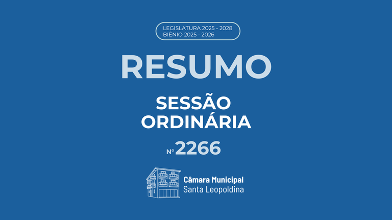Resumo Sessão Ordinária 2266º