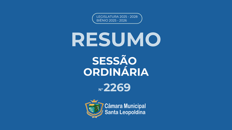 Resumo Sessão Ordinária 2269º