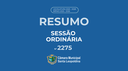 Resumo Sessão Ordinária 2275º