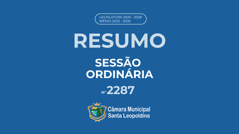 Resumo Sessão Ordinária 2287º