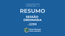 Resumo Sessão Ordinária 2299º