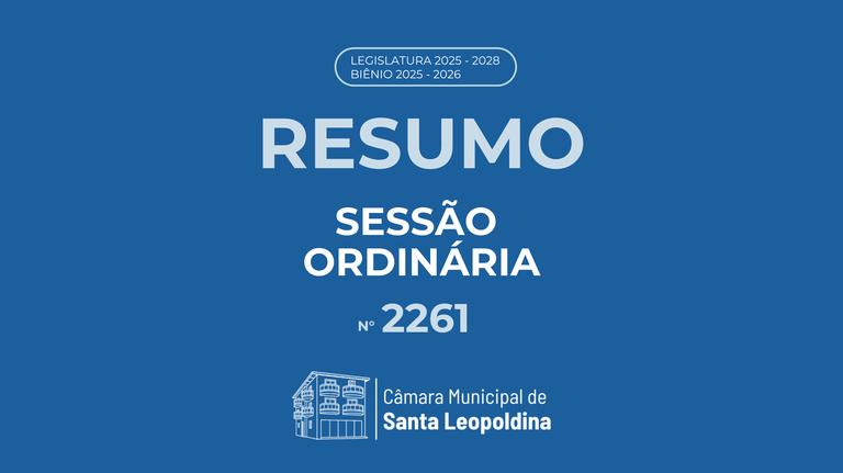Resumo Sessão Ordinária nº 2261