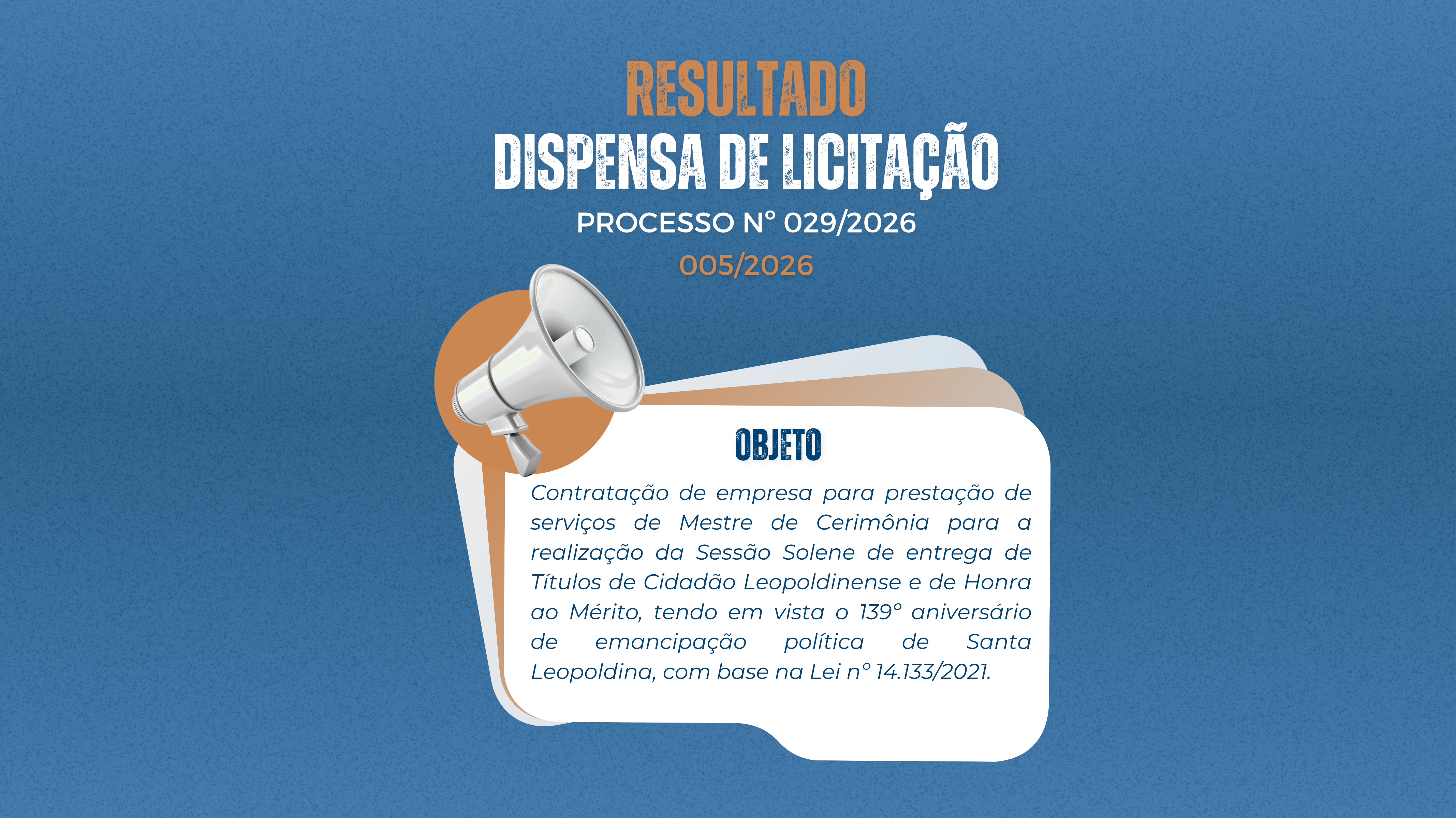 Resultado de Dispensa 005/2026