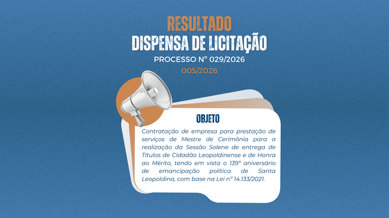 Resultado de Dispensa 005/2026